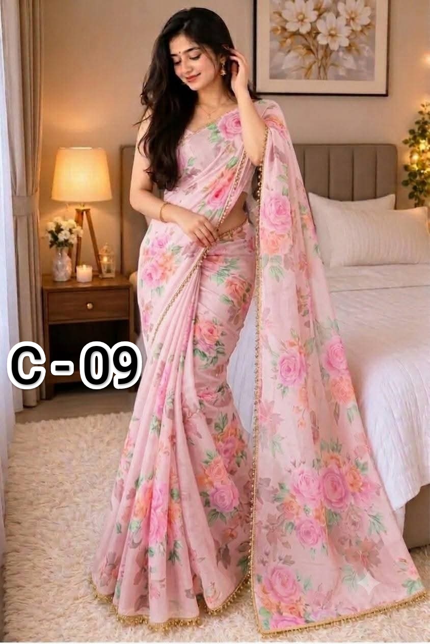 New Hit Digital Print Saree  Soft Premium Jorjet
